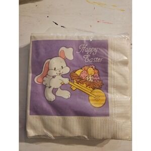 Lot Of 8 Vintage Easter Themed Paper Napkins